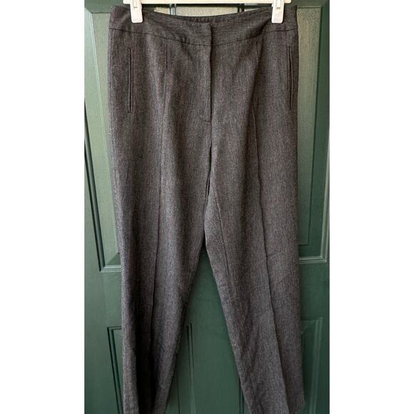 Jimmy James Wool Blend Pinstripe Pants 8 Charcoal Slim Trousers Office Workwear - Picture 1 of 8